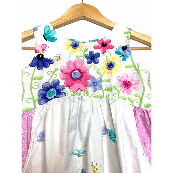 Custom Made Girls Floral Butterfly Dress - Picture 6 of 6